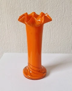 Loertz Art Deco Vase Opaline Orange Tango Glass by Michael Powolny Vintage Rare - Picture 1 of 18