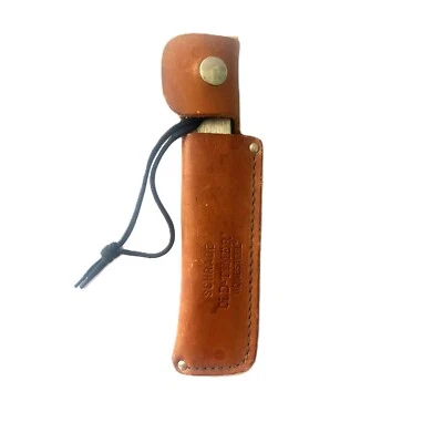 Schrade Old Timer Cinzel Point Honesteel 7" bainha de couro faca afiadora faca - Imagem 1 de 4