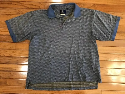 Camisa Polo Callaway Golf Años 60 2 Capas Geométrica Manga Corta Grande Algodón Pima Foto 1 de 4