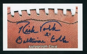 Rick Volk NFL Colts Super Bowl V championship team Signed 3x5 Card E27878 - Picture 1 of 1