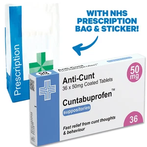 Anti-C*nt Pillen-Medikamentenbox realistisch verschreibungspflichtig Witz Gag lustig Weihnachten - Bild 1 von 12