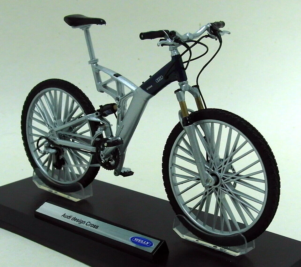 Welly Escala 1/10 - Audi Design Cross Diecast y Plástico Modelo Bicicleta y Soporte Foto 1 de 4