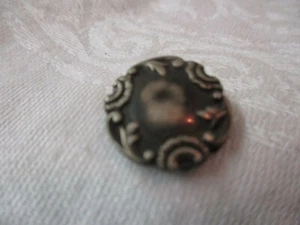 Antique Sterling Clip Pin Button - Picture 1 of 3