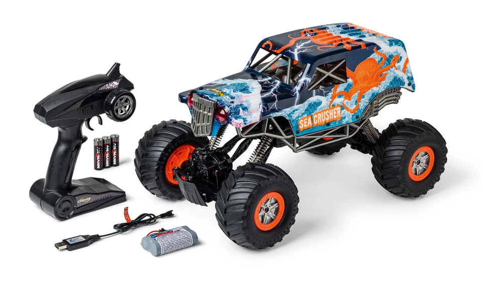 CARSON Sea Crusher Orange zu Land zu Wasser RTR Monstertruck Komplett Set - Bild 1 von 1