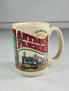 Genuine Antique Farmer Tractor Coffee Mug Cup Agriculture Plowing 1986 Laid Back - Picture 1 of 7