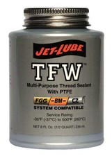 Jet-Lube 24002 Pipe Thread Sealant, 1/2 pt., White