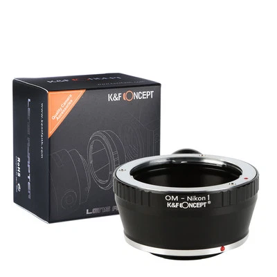 K&F Concept Manual Lens Adapter w/ Tripod for Olympus OM Lens to Nikon1 Cameras - Image 1 of 4