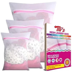 MI7Z Laundry Bag Set of 6 Mesh Bags for Washing Machine Small, Medium, Large - Picture 1 of 9