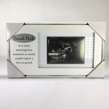 Sneak Peek Sonogram Ultrasound Baby Frame 4x6 White Malden International Design