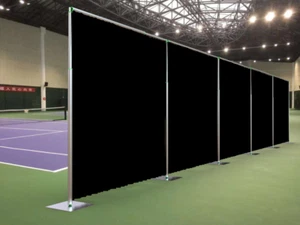 QUICK BACKDROP KIT 8 FT HIGH x 10 FT - 50 FT WIDE PIPE WITH DRAPE(BLACK DRAPES) - Picture 1 of 47