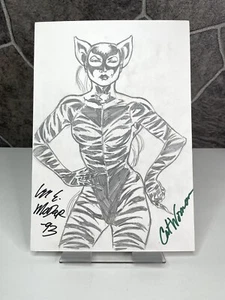 Lee Moder DC Comics Original Art Sketch 1993 SDCC Comic Con Catwoman Signed - Picture 1 of 5