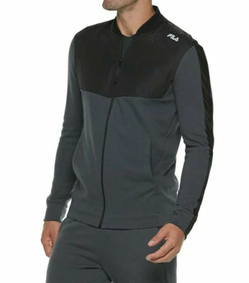 Chaqueta FILA SPORT Hombre Polar 2.0 Varsity Negra/Antracita Cremallera Completa - Talla XXL Foto 1 de 2