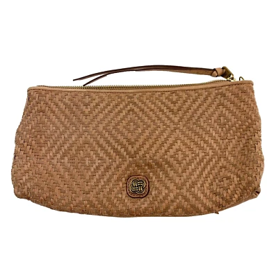 Bolso clutch Elliott Lucca de cuero tejido metálico Foto 1 de 4