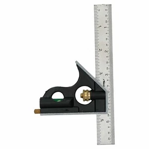 Juego de combinación cuadrado ajustable de ingenieros de 6" / 150 mm cuadrado + nivel de espíritu - Imagen 1 de 4
