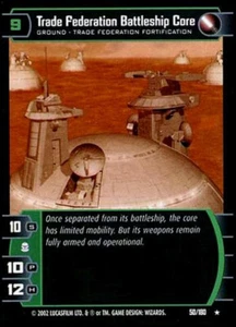 Star Wars TCG WOTC Attack Of The Clones Trade Federation Battleship Core 50/180 - Picture 1 of 1