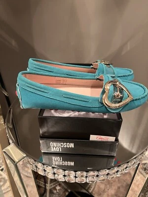 Auténtico Zapato Mocasín Love Mochino Talla 8 Usado Una Vez Foto 1 de 4