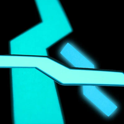 ELPANELANDTAPE Glowing Zig Zag EL Tape - EL Glow Foil - 2 Colours - Choice of two backings