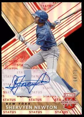 Shervyen Newton RC 2019 Elite Extra Edition Autographs Status Die Cut Red #94  - Image 1 of 2