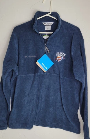 Columbia 1/4 Zip Hamlock Ridge OKC THUNDER pullover Sz L NAVY NWT Cover
