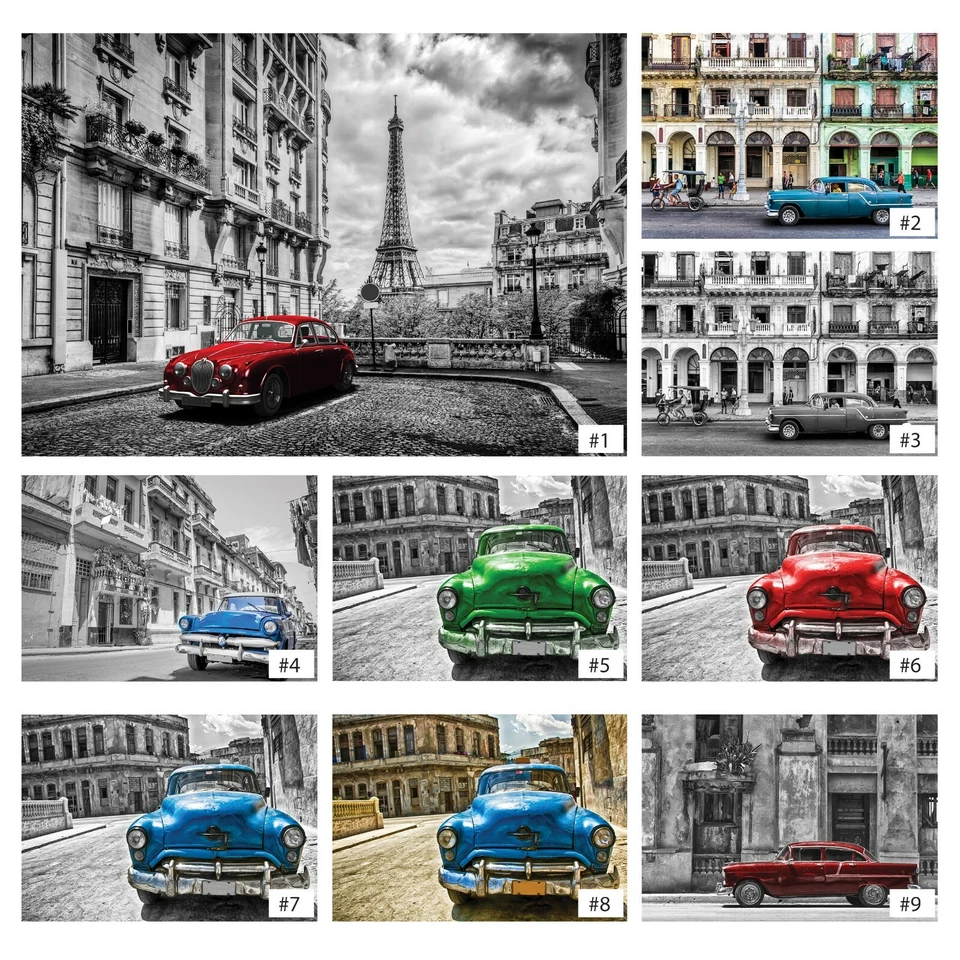 Fototapete OLDTIMER Tapete Vlies Auto Retro Vintage Kuba Wohnzimmer XXL - Bild 1 von 1