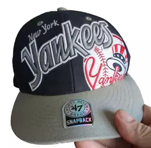 NY Yankees, marca 47, gorra de béisbol snapback, azul y gris - Imagen 1 de 5