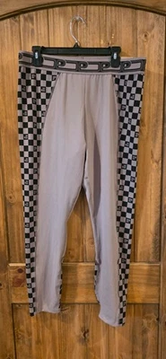 NWT Victoria's Secret Pink Leggings Womens 2XL Regular Purple Check High Waist - Image 1 of 4