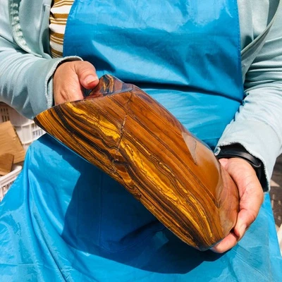 4590 g Raro Natural Hermoso Ojo de Tigre Mineral Cristal Espécimen Curación 2139 Foto 1 de 4