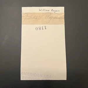 Bill Regan Signed Cut JSA LOA Boston Red Sox Pirates (d. 1968) RARE - Picture 1 of 3