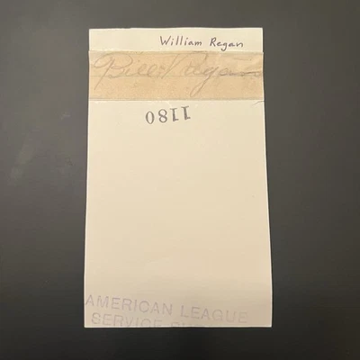Bill Regan Signed Cut JSA LOA Boston Red Sox Pirates (d. 1968) RARE - Image 1 of 3