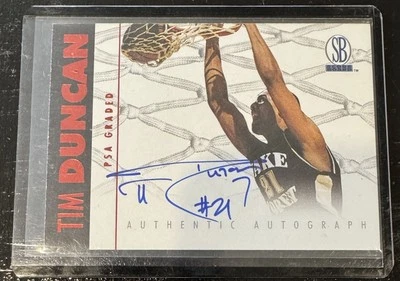 1997-98 TIM DUNCAN RC Scoreboard Authentic Red Foil On Card Auto Blue Ink - Image 1 of 2