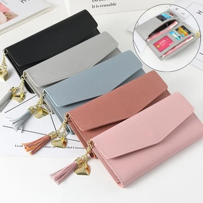 Womens Wallet Ladies Leather Wallet Long Clutch Card Holder Purse Handbag Gift - Image 1 of 4