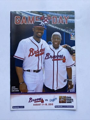 JASON HEYWARD HENRY HANK AARON Atlanta Braves Baseball 2012 Gameday Program SGA - Image 1 of 2