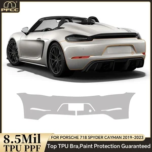 For Porsche 718 Spyder 2019-2023 Rear Bumper Precut Paint Protection Film PPF - Picture 1 of 19