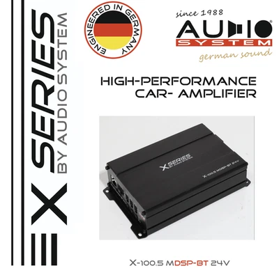 Audio System X-100.5 MDSP-BT 24V LKW Verstärker 5 Kanal 24 Volt mit 9-Kanal DSP - Bild 1 von 4
