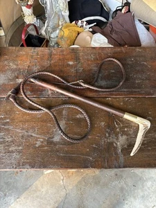Vintage Swaine Antler Horn Whip - Picture 1 of 8