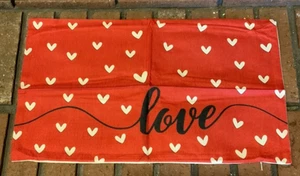GEEORY Farmhouse Red Valentine Heart "LOVE" Pillow Covers 12x20" 2 Pack - Picture 1 of 3
