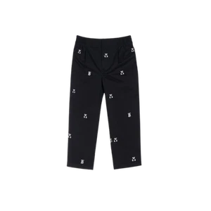 (Kids) Burberry Embroidered Thomas Bear Cotton Jogging Pants Black - Picture 1 of 2