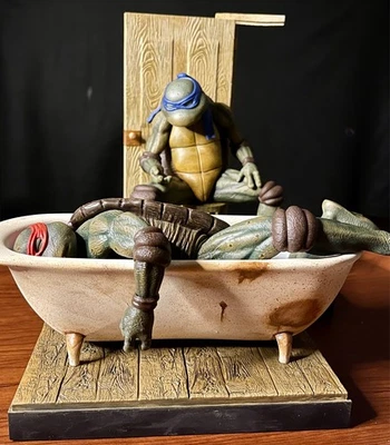 Teenage Mutant Ninja Turtles 90's Movie Collectable Figures Leonardo Raphael  - Image 1 of 4
