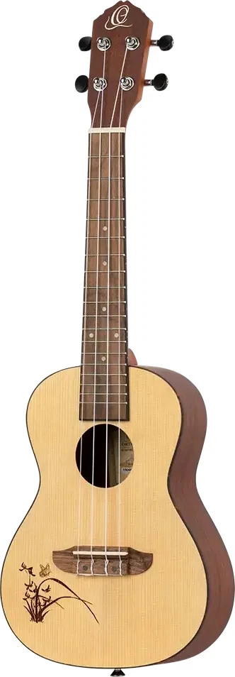 Ortega Guitars Bonfire Series Concert Size Left-Handed Ukulele Natural Finish - Image 1 of 4