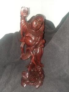 Chinese Qing Dynasty Rosewood God Carving - Picture 1 of 9