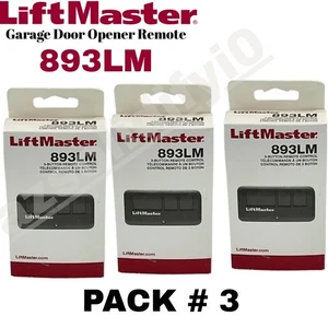 LiftMaster 893LM 3 Button Garage Door Opener Remote Control PACK # 3 - Picture 1 of 4
