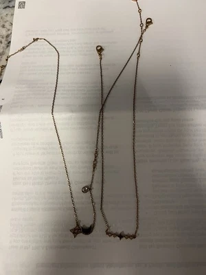 Swarovski Symbolica ожерелье комплект (2), луна и звезда, черный, розовое золото тон - Изображение 1 из 4