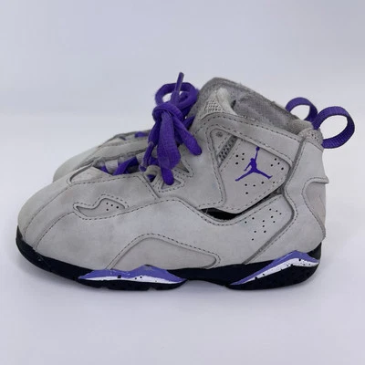 Nike Jordan True Flight Little Kids 343797-052 Gris/Púrpura Venom Talla 10 C Foto 1 de 4