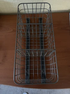 Vintage Metal Wire Wall 3-Slot Shelves Basket Farmhouse Cottage 18” - Picture 1 of 9
