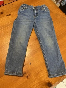 Classic Blue Demin Jean 4A Straight With Elastic Waist For Kids - Picture 1 of 5