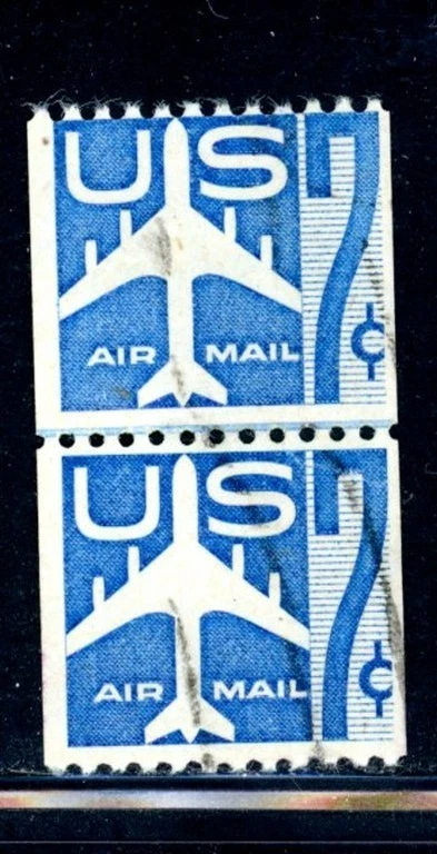 US Scott # C52 - Used - Lined Pair        (5-C259) - Image 1 of 1