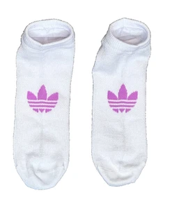 Adidas Originales Par Único NS Blanco-Lavanda Calcetines Talla Hombre 8-12 Mujer 10-13 - Imagen 1 de 3