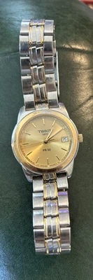 Tissot PR50 25 Gold Face Stainless Steel Band Keeps Time - Image 1 of 4