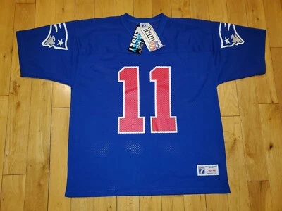 Camiseta de colección 1993 Logo 7 Drew Bledsoe New England Patriots para hombre equipo de la NFL L Foto 1 de 4