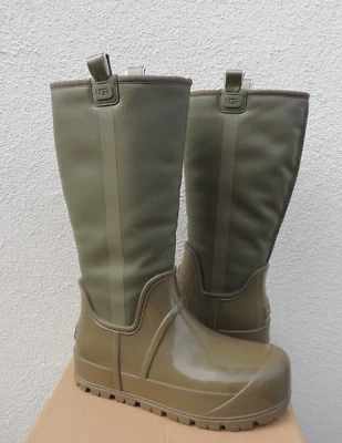 UGG RAINCLOUD TALL WATERPROOF RUBBER WOOL LINED RAIN BOOTS, US 7/ EUR 38 ~NEW - Image 1 of 4
